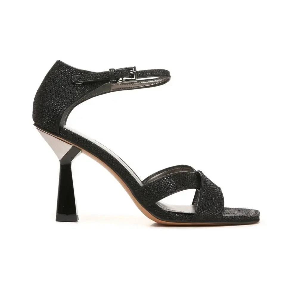 EUC Franco Sarto Womens Rania 2 Stiletto Cut-Out Black high heels Size 8.5